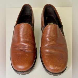 Cole Haan Women's Brown Leather Cuban Heel Casual Loafer Shoes Size 7B (D15370)